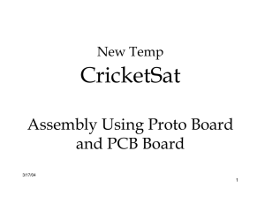 CricketSat Assembly Using Proto Board and PCB Board
