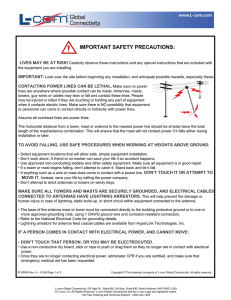 IMPORTANT SAFETY PRECAUTIONS: - L-Com