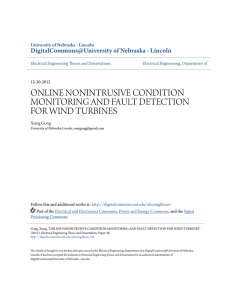 online nonintrusive condition monitoring and fault detection for wind