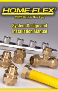 CSST Flexible Gas Pipe