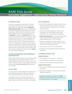 RARE Film Guide - Northwest Association for Biomedical Research