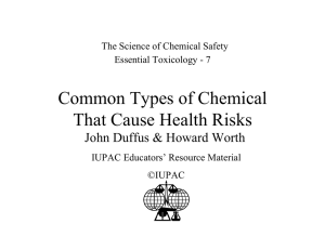 Common Types of Chemical That Cause Health Risks