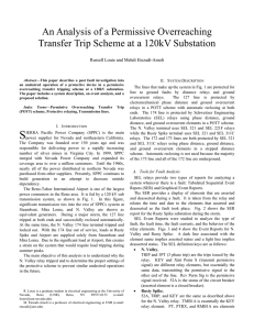 An Analysis of a Permissive Overreaching Transfer Trip Scheme at a