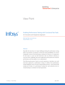 Enabling Performance Testing with Functional Test Tools