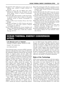 OCEAN THERMAL ENERGY CONVERSION (OTEC)