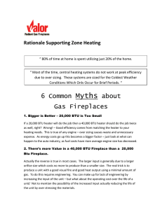 Rationale Supporting Zone Heating