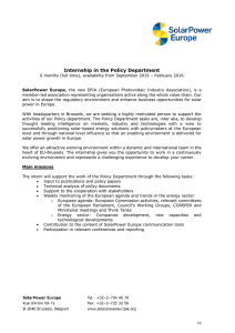 Internship in the Policy Department