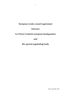 European works council agreement between Ge Power Controls