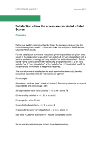 Satisfaction – How the scores are calculated