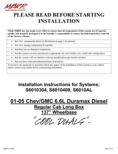 PLEASE READ BEFORE STARTING INSTALLATION 01