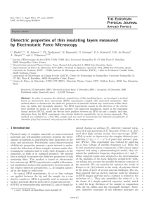 Dielectric properties of thin insulating layers measured by