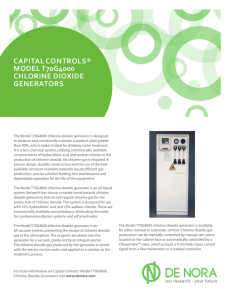 capital controls® model t70g4000 chlorine dioxide