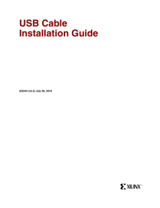 USB Cable Installation Guide (UG344)