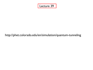 Lecture 39 http://phet.colorado.edu/en/simulation/quantum