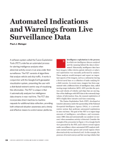 Automated Indications and Warnings from Live Surveillance Data