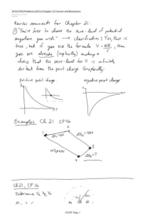 1P22/1P92 Problems (2011) Chapter 22 Current and Resistance