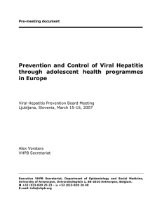 Pre-meeting document - Viral Hepatitis Prevention Board