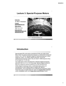Special-Purpose Motors - Lamar University`s electrical engineering