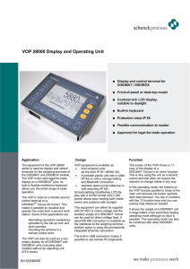 VOP 28000 Display and Operating Unit