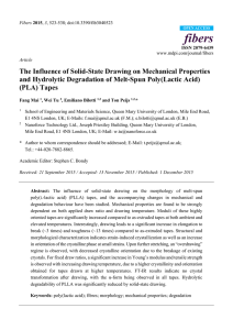 The Influence of Solid-State Drawing on Mechanical Properties