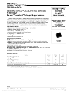 SEMICONDUCTOR Zener Transient Voltage Suppressors
