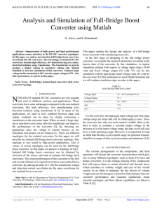 Analysis and Simulation of Full-Bridge Boost Converter using Matlab