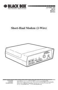 Short-Haul Modem (2-Wire)