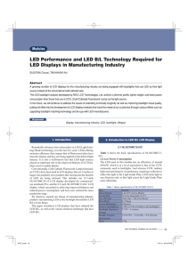 LED Performance and LED B/L Technology Required for LED