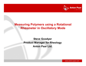 Measuring Polymers using a Rotational Rheometer in Oscillatory