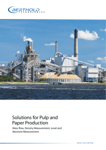 Solutions for Pulp and Paper Production