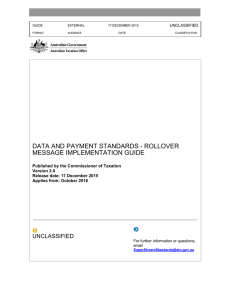 Rollover Message - Australian Taxation Office
