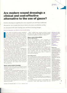 clinical and cost-effective alternative to the use of gauze?