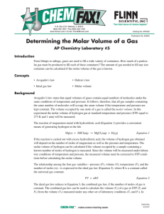 Determining the Molar Volume of a Gas