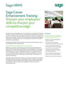 Sage Career Enhancement Training: Sharpen your employees