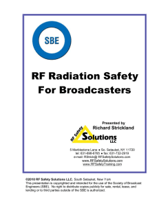 RF Radiation Safety For Broadcasters