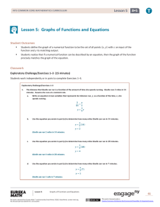 Lesson 5: Graphs of Functions and Equations