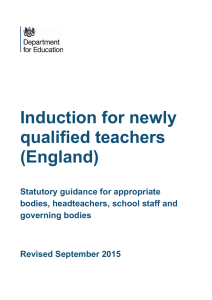 Induction for newly qualified teachers (England)