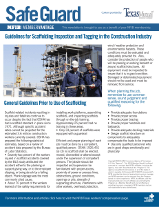 Guidelines for Scaffolding Inspection and Tagging in the