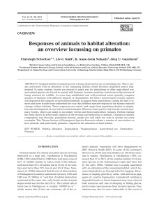 Responses of animals to habitat alteration