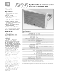 AW595 Spec Sheet - JBL Professional
