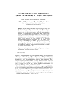 Efficient Sampling-based Approaches to Optimal Path Planning in