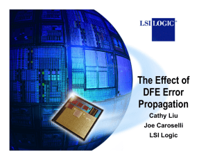The Effect of DFE Error Propagation