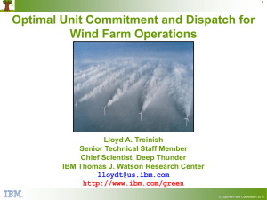 Optimal Unit Commitment and Dispatch for Wind Farm Operations