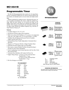 MC14541B Programmable Timer