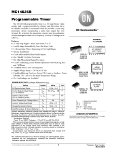 MC14536B Programmable Timer