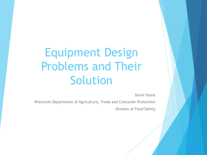 Equipment Design Problems and Their Solution