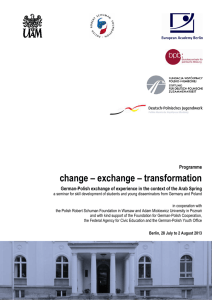 change – exchange – transformation