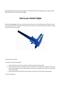 How to use a Vernier Caliper - North Carolina Science Olympiad