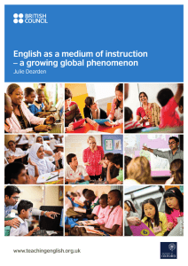 English as a medium of instruction