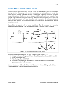 Resistor Network Analysis